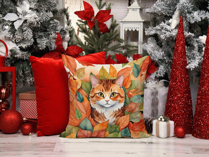 Caroline's Treasures Foldex Exotic Fold Cat in Fall Leaves Throw Pillow Machine Washable, Indoor Outdoor Decorative - image 7