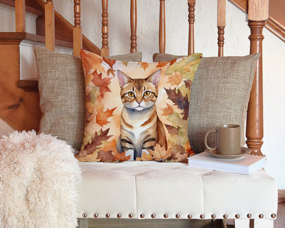 Caroline's Treasures German Rex Cat in Fall Leaves Throw Pillow Machine Washable, Indoor Outdoor Decorative Pillow for - image 3