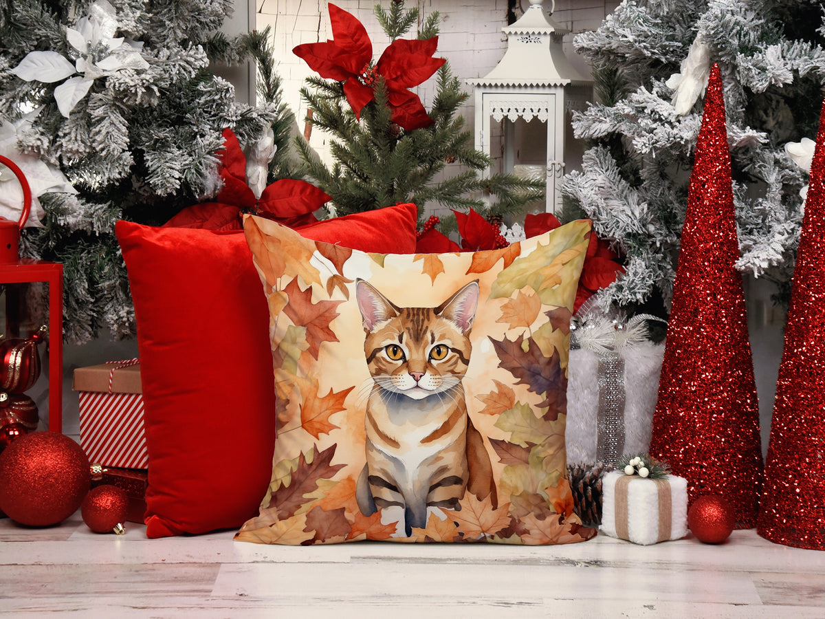 Caroline's Treasures German Rex Cat in Fall Leaves Throw Pillow Machine Washable, Indoor Outdoor Decorative Pillow for - image 7
