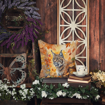 Caroline's Treasures Highlander Lynx Cat in Fall Leaves Throw Pillow Machine Washable, Indoor Outdoor Decorative Pillow - image 5