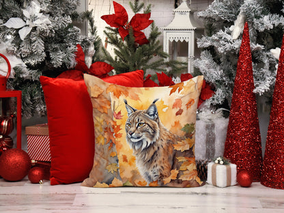 Caroline's Treasures Highlander Lynx Cat in Fall Leaves Throw Pillow Machine Washable, Indoor Outdoor Decorative Pillow - image 7