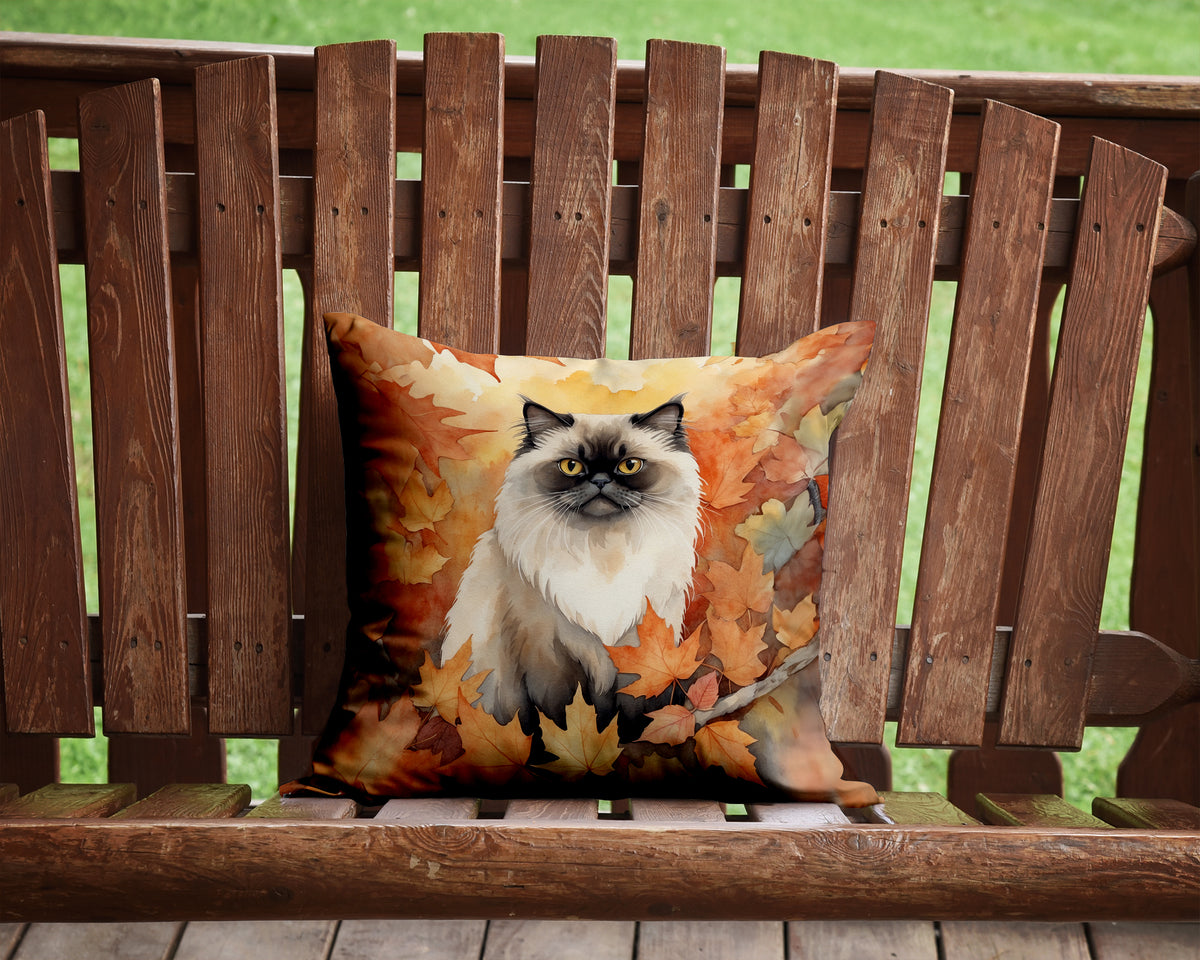 Caroline's Treasures Himalayan Cat in Fall Leaves Throw Pillow Machine Washable, Indoor Outdoor Decorative Pillow for - image 2