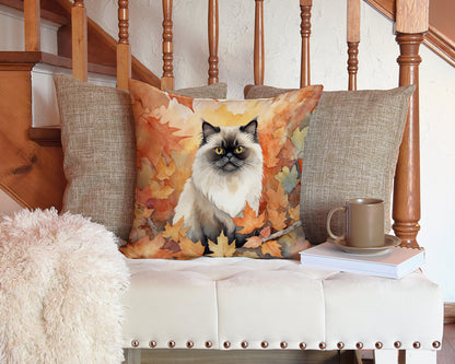 Caroline's Treasures Himalayan Cat in Fall Leaves Throw Pillow Machine Washable, Indoor Outdoor Decorative Pillow for - image 3