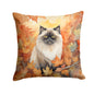 Caroline's Treasures Himalayan Cat in Fall Leaves Throw Pillow Machine Washable, Indoor Outdoor Decorative Pillow for