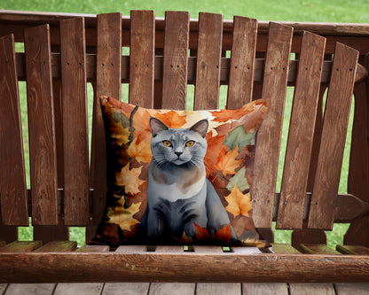 Caroline's Treasures Korat Cat in Fall Leaves Throw Pillow Machine Washable, Indoor Outdoor Decorative Pillow for - image 2