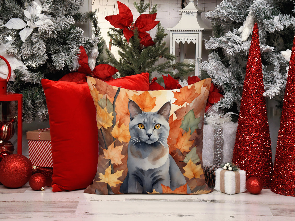 Caroline's Treasures Korat Cat in Fall Leaves Throw Pillow Machine Washable, Indoor Outdoor Decorative Pillow for - image 7
