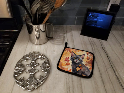 Caroline's Treasures Lykoi Cat in Fall Leaves Pair of Pot Holders Kitchen Heat Resistant Pot Holders Sets Oven Hot Pads - image 3