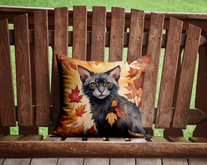 Caroline's Treasures Lykoi Cat in Fall Leaves Throw Pillow Machine Washable, Indoor Outdoor Decorative Pillow for - image 2