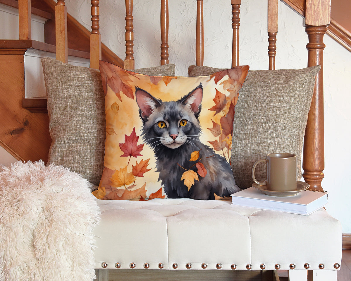 Caroline's Treasures Lykoi Cat in Fall Leaves Throw Pillow Machine Washable, Indoor Outdoor Decorative Pillow for - image 3