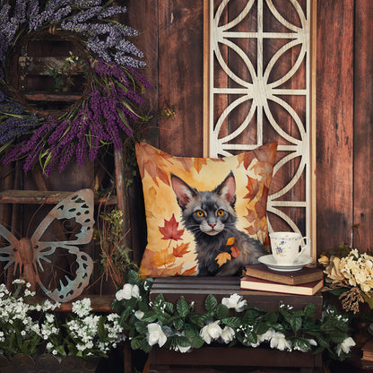 Caroline's Treasures Lykoi Cat in Fall Leaves Throw Pillow Machine Washable, Indoor Outdoor Decorative Pillow for - image 5
