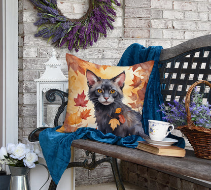 Caroline's Treasures Lykoi Cat in Fall Leaves Throw Pillow Machine Washable, Indoor Outdoor Decorative Pillow for - image 4