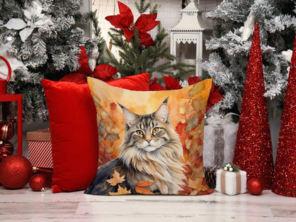 Caroline's Treasures MaineCoon Cat in Fall Leaves Throw Pillow Machine Washable, Indoor Outdoor Decorative Pillow for - image 6