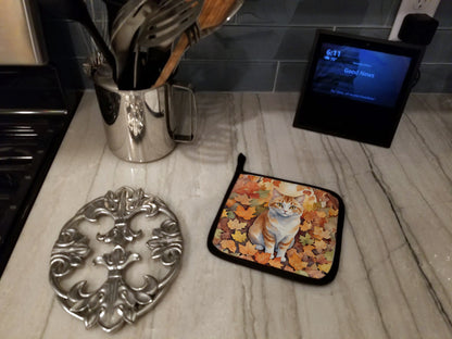 Caroline's Treasures Manx Cat in Fall Leaves Pair of Pot Holders Kitchen Heat Resistant Pot Holders Sets Oven Hot Pads - image 3