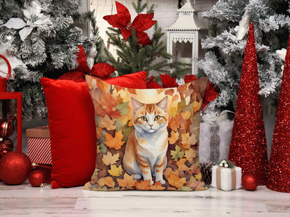 Caroline's Treasures Manx Cat in Fall Leaves Throw Pillow Machine Washable, Indoor Outdoor Decorative Pillow for Couch, - image 7