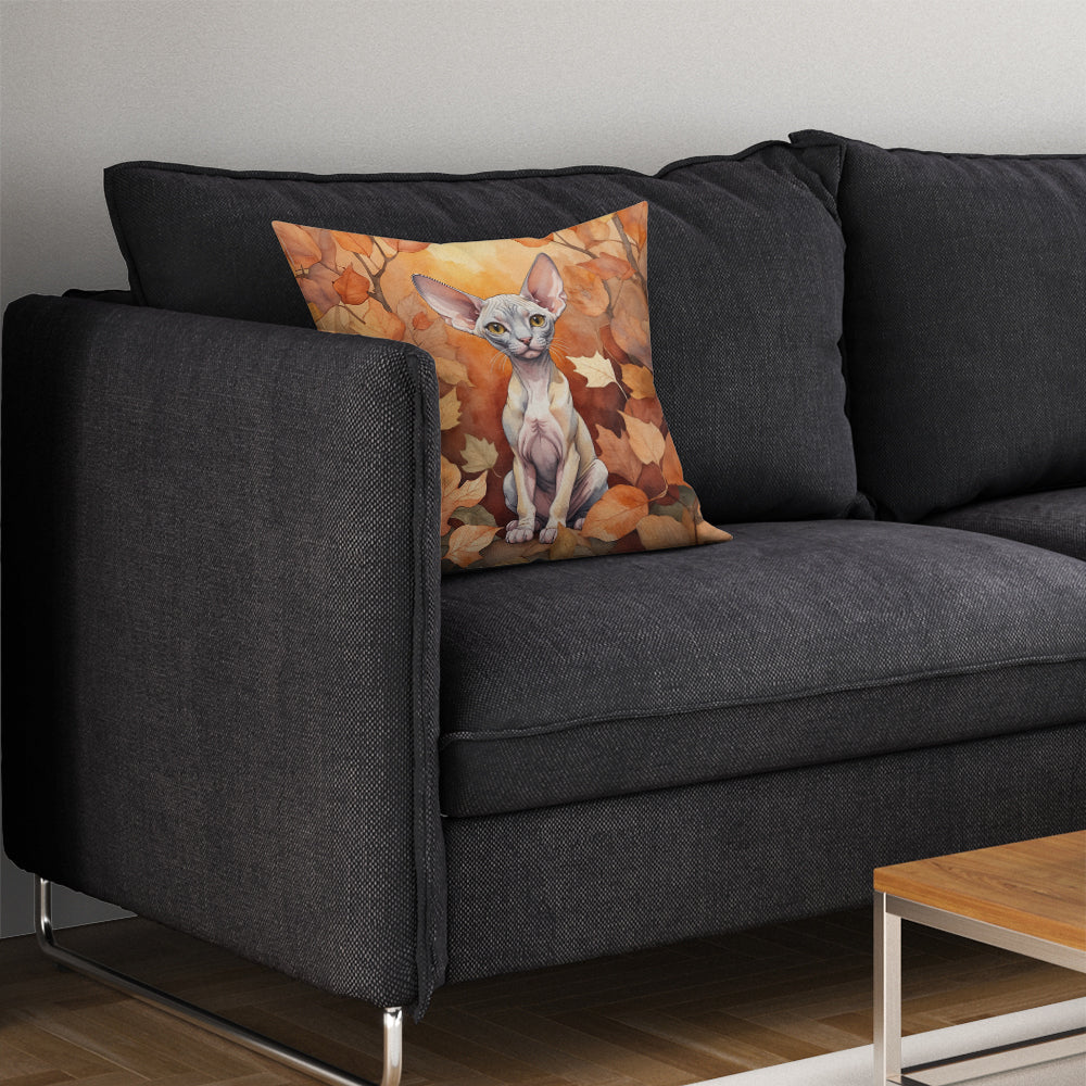 Caroline's Treasures Minskin Cat in Fall Leaves Throw Pillow Machine Washable, Indoor Outdoor Decorative Pillow for - image 7