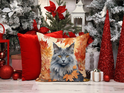 Caroline's Treasures Nebelung Cat in Fall Leaves Throw Pillow Machine Washable, Indoor Outdoor Decorative Pillow for - image 7