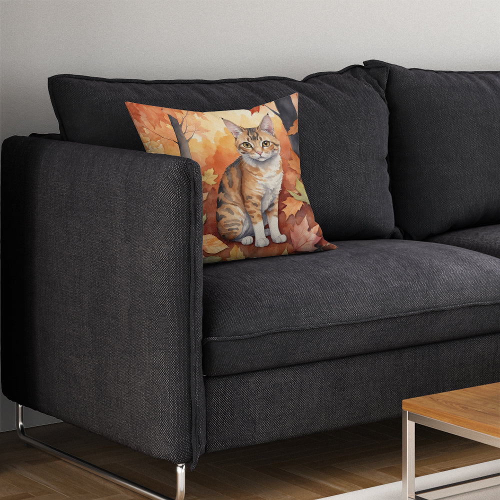 Caroline's Treasures Oregon Rex Cat in Fall Leaves Throw Pillow Machine Washable, Indoor Outdoor Decorative Pillow for - image 7