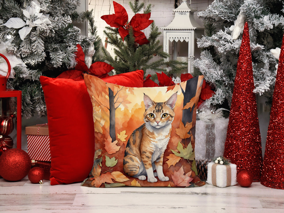 Caroline's Treasures Oregon Rex Cat in Fall Leaves Throw Pillow Machine Washable, Indoor Outdoor Decorative Pillow for - image 7