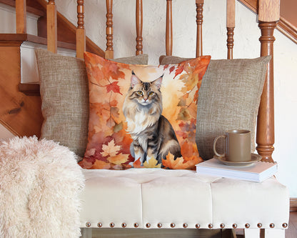Caroline's Treasures Oriental Longhair Cat in Fall Leaves Throw Pillow Machine Washable, Indoor Outdoor Decorative - image 3