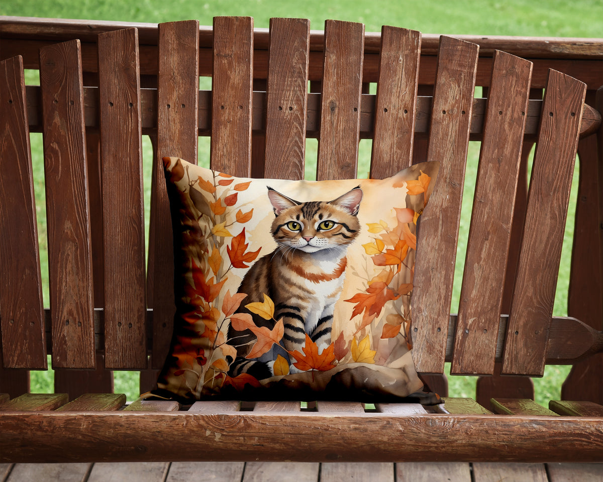 Caroline's Treasures Owyhee Bob Cat in Fall Leaves Throw Pillow Machine Washable, Indoor Outdoor Decorative Pillow for - image 2