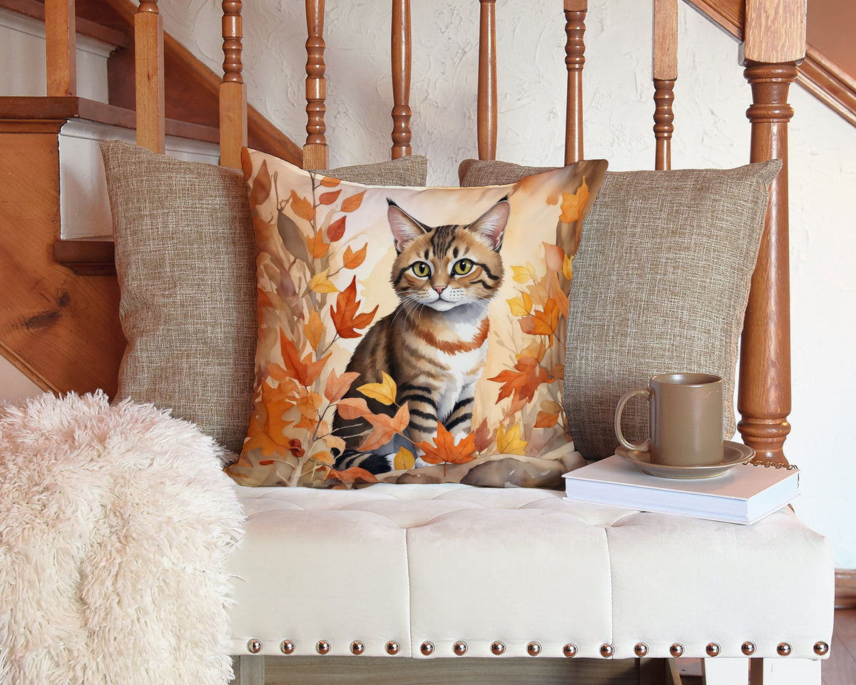 Caroline's Treasures Owyhee Bob Cat in Fall Leaves Throw Pillow Machine Washable, Indoor Outdoor Decorative Pillow for - image 3