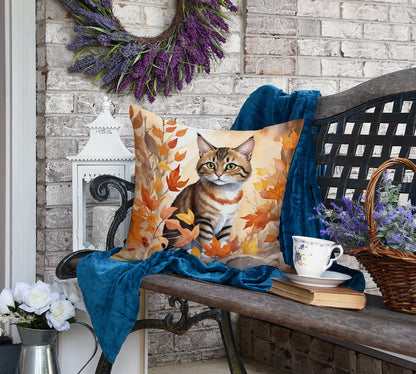Caroline's Treasures Owyhee Bob Cat in Fall Leaves Throw Pillow Machine Washable, Indoor Outdoor Decorative Pillow for - image 4