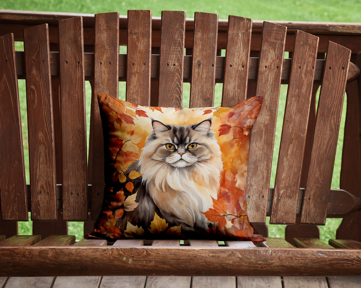 Caroline's Treasures Persian Cat in Fall Leaves Throw Pillow Machine Washable, Indoor Outdoor Decorative Pillow for - image 2