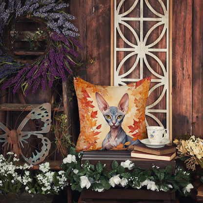 Caroline's Treasures Peterbald Cat in Fall Leaves Throw Pillow Machine Washable, Indoor Outdoor Decorative Pillow for - image 6
