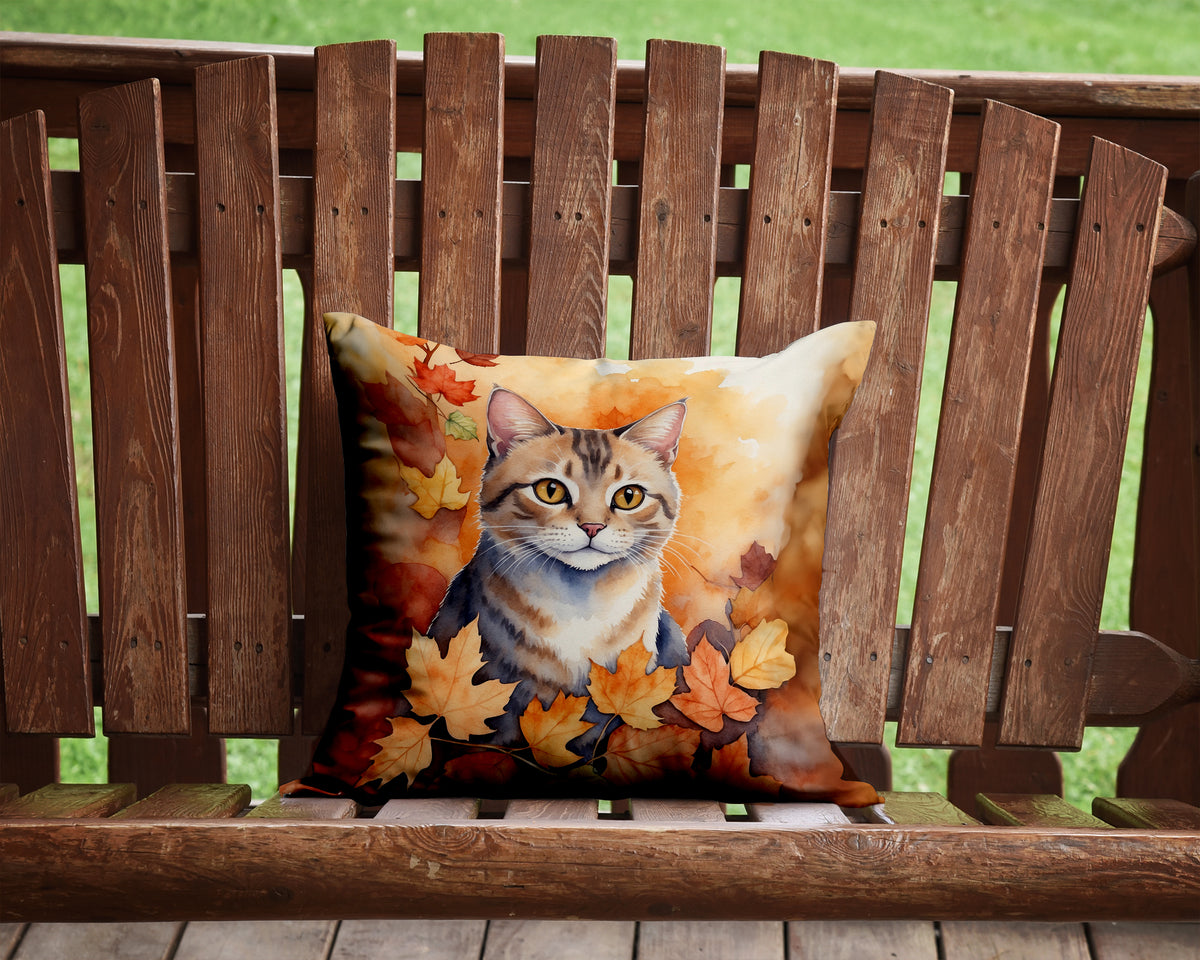 Caroline's Treasures Raas Cat in Fall Leaves Throw Pillow Machine Washable, Indoor Outdoor Decorative Pillow for Couch, - image 2