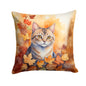 Caroline's Treasures Raas Cat in Fall Leaves Throw Pillow Machine Washable, Indoor Outdoor Decorative Pillow for Couch,