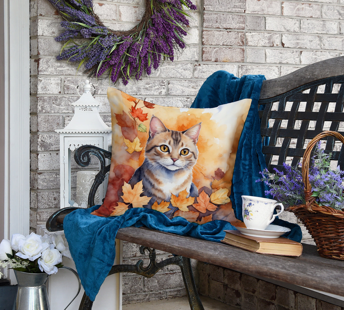 Caroline's Treasures Raas Cat in Fall Leaves Throw Pillow Machine Washable, Indoor Outdoor Decorative Pillow for Couch, - image 4