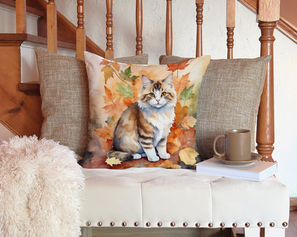 Caroline's Treasures Ragamuffin Cat in Fall Leaves Throw Pillow Machine Washable, Indoor Outdoor Decorative Pillow for - image 3