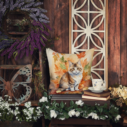 Caroline's Treasures Ragamuffin Cat in Fall Leaves Throw Pillow Machine Washable, Indoor Outdoor Decorative Pillow for - image 5