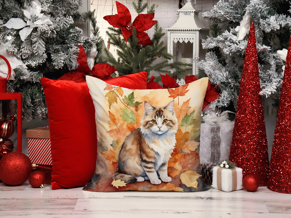 Caroline's Treasures Ragamuffin Cat in Fall Leaves Throw Pillow Machine Washable, Indoor Outdoor Decorative Pillow for - image 6