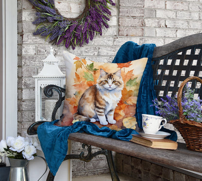 Caroline's Treasures Ragamuffin Cat in Fall Leaves Throw Pillow Machine Washable, Indoor Outdoor Decorative Pillow for - image 4