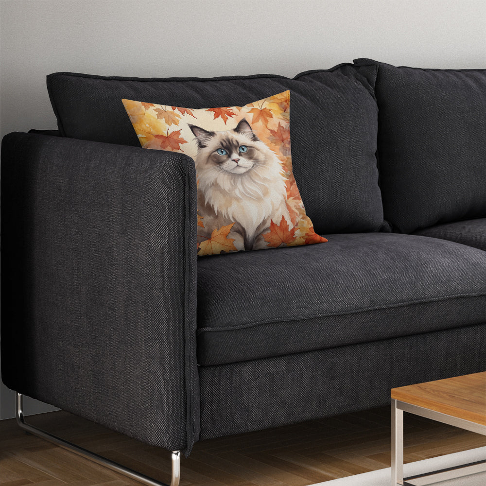 Caroline's Treasures Ragdoll Cat in Fall Leaves Throw Pillow Machine Washable, Indoor Outdoor Decorative Pillow for - image 7