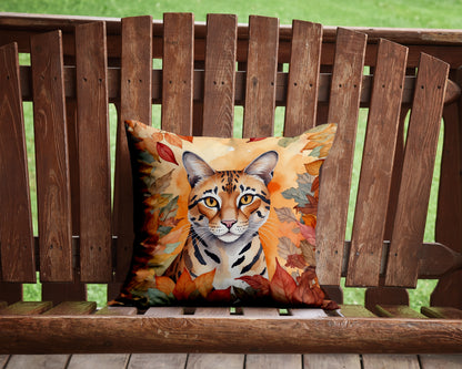 Caroline's Treasures Safari Cat in Fall Leaves Throw Pillow Machine Washable, Indoor Outdoor Decorative Pillow for - image 2