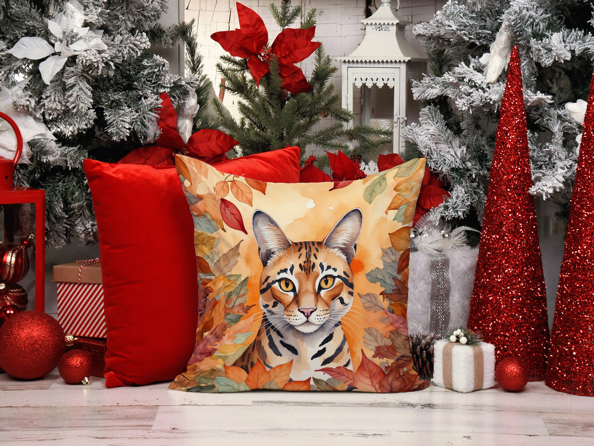 Caroline's Treasures Safari Cat in Fall Leaves Throw Pillow Machine Washable, Indoor Outdoor Decorative Pillow for - image 7