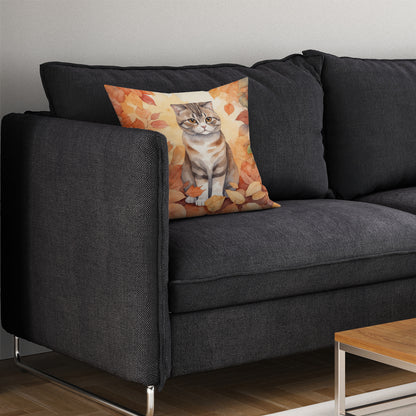 Caroline's Treasures Scottish Fold Cat in Fall Leaves Throw Pillow Machine Washable, Indoor Outdoor Decorative Pillow - image 7