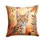 Caroline's Treasures Serengeti Cat in Fall Leaves Throw Pillow Machine Washable, Indoor Outdoor Decorative Pillow for