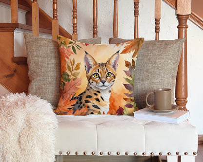 Caroline's Treasures Serengeti Cat in Fall Leaves Throw Pillow Machine Washable, Indoor Outdoor Decorative Pillow for - image 3