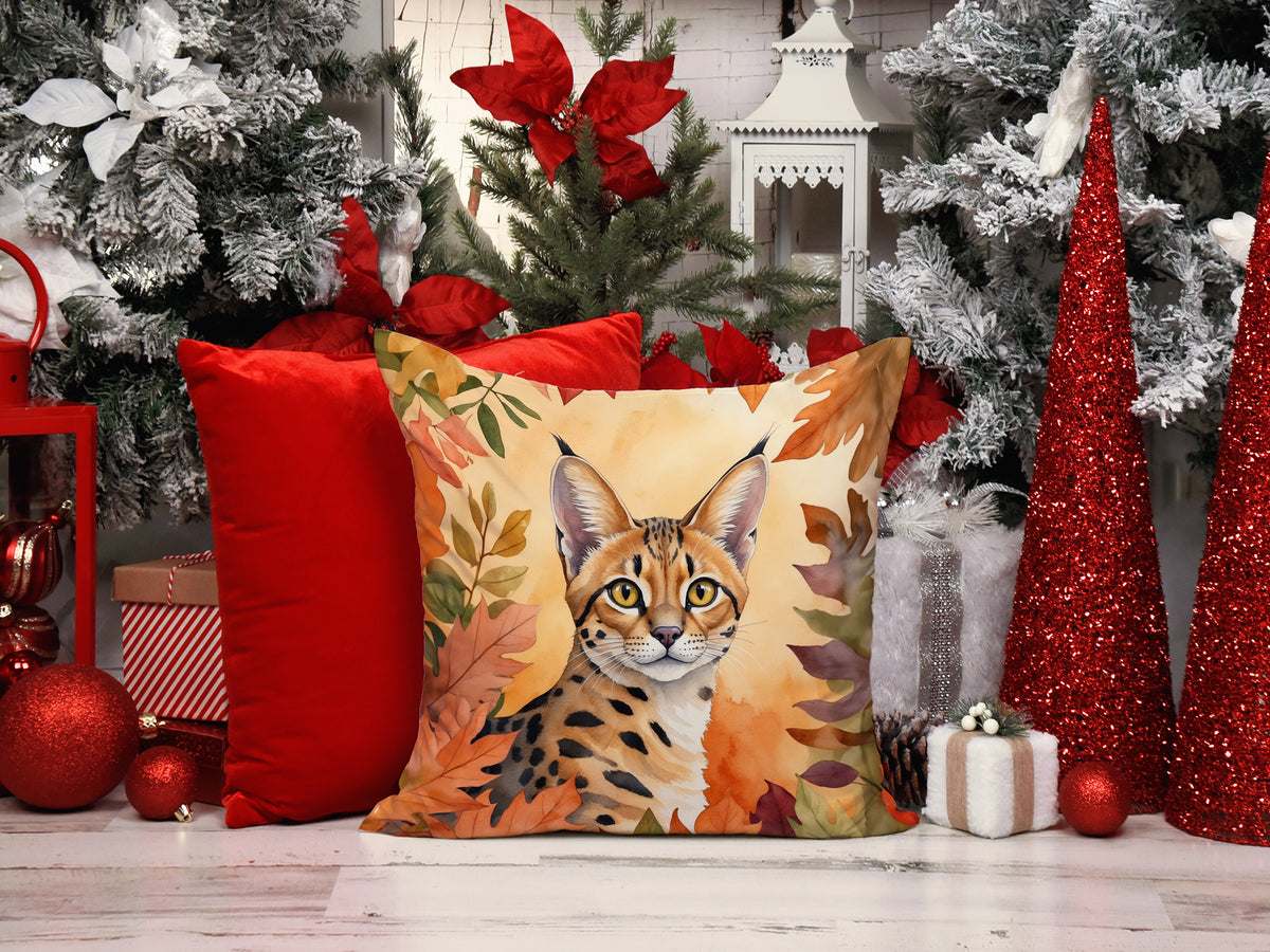 Caroline's Treasures Serengeti Cat in Fall Leaves Throw Pillow Machine Washable, Indoor Outdoor Decorative Pillow for - image 6