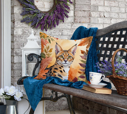Caroline's Treasures Serengeti Cat in Fall Leaves Throw Pillow Machine Washable, Indoor Outdoor Decorative Pillow for - image 4