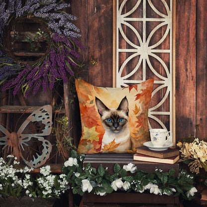 Caroline's Treasures Siamese Cat in Fall Leaves Throw Pillow Machine Washable, Indoor Outdoor Decorative Pillow for - image 5