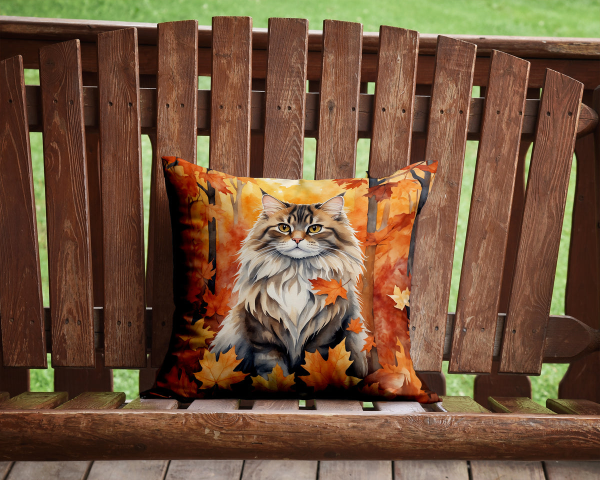 Caroline's Treasures Siberian Cat in Fall Leaves Throw Pillow Machine Washable, Indoor Outdoor Decorative Pillow for - image 2