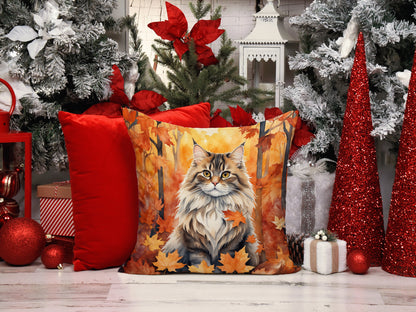 Caroline's Treasures Siberian Cat in Fall Leaves Throw Pillow Machine Washable, Indoor Outdoor Decorative Pillow for - image 6
