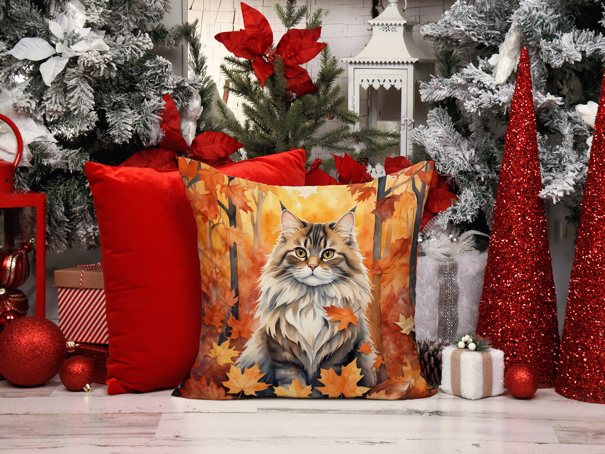 Caroline's Treasures Siberian Cat in Fall Leaves Throw Pillow Machine Washable, Indoor Outdoor Decorative Pillow for - image 7