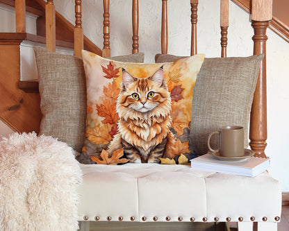 Caroline's Treasures Skookum Cat in Fall Leaves Throw Pillow Machine Washable, Indoor Outdoor Decorative Pillow for - image 3