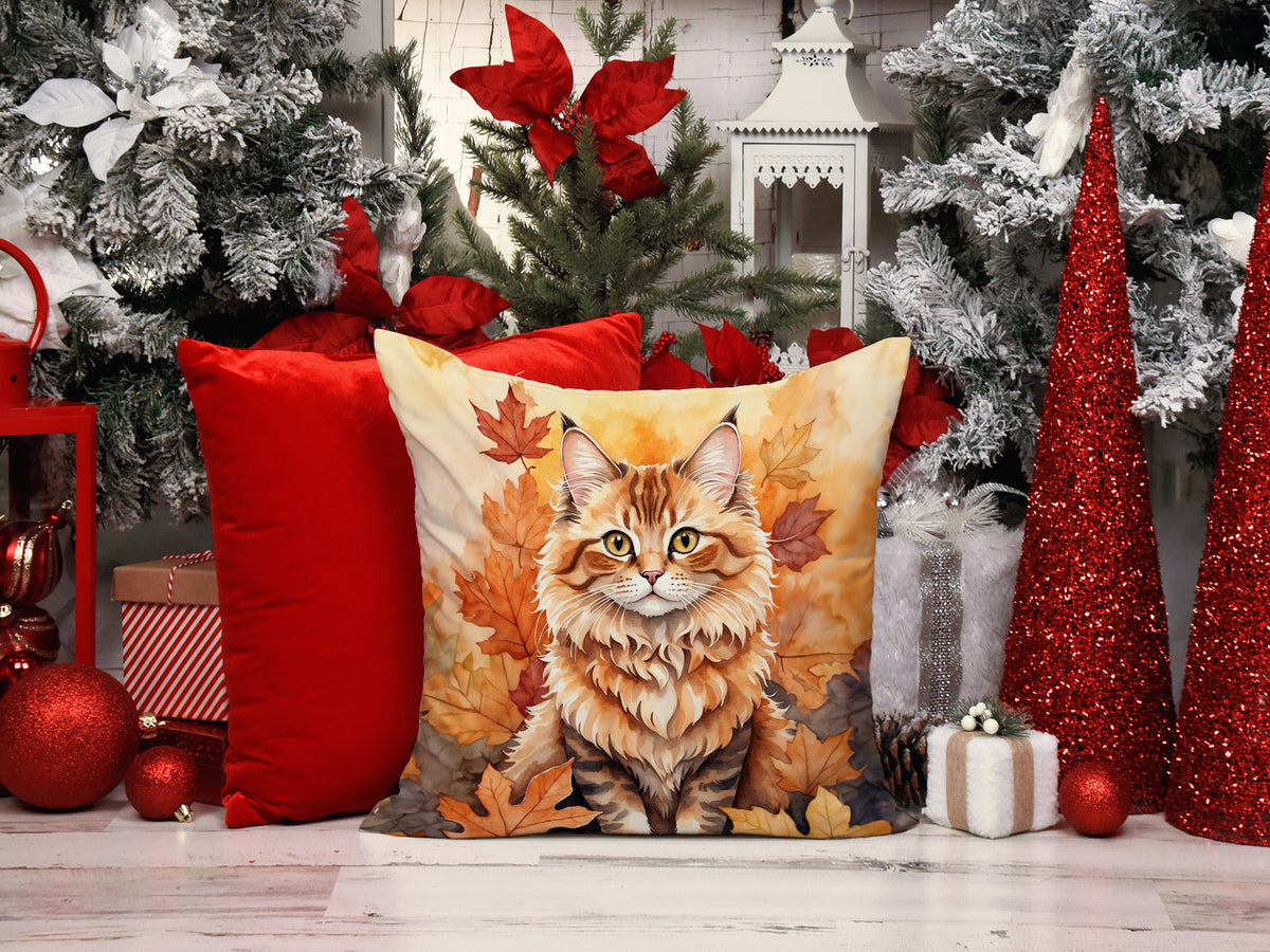 Caroline's Treasures Skookum Cat in Fall Leaves Throw Pillow Machine Washable, Indoor Outdoor Decorative Pillow for - image 6