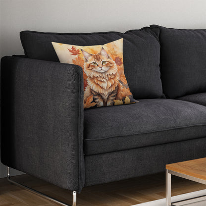 Caroline's Treasures Skookum Cat in Fall Leaves Throw Pillow Machine Washable, Indoor Outdoor Decorative Pillow for - image 7